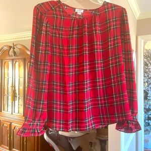 Tartan red plaid top-never worn with tags